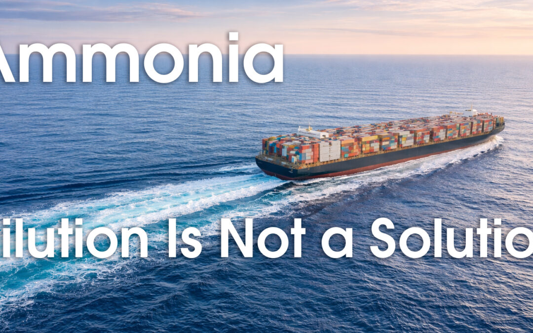 NGOs urge IMO: “Dilution is not a solution” – choose onboard retention & port offload for ammonia ship waste