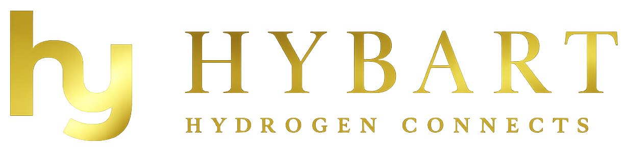 Gold HYBART logo with tagline transparent